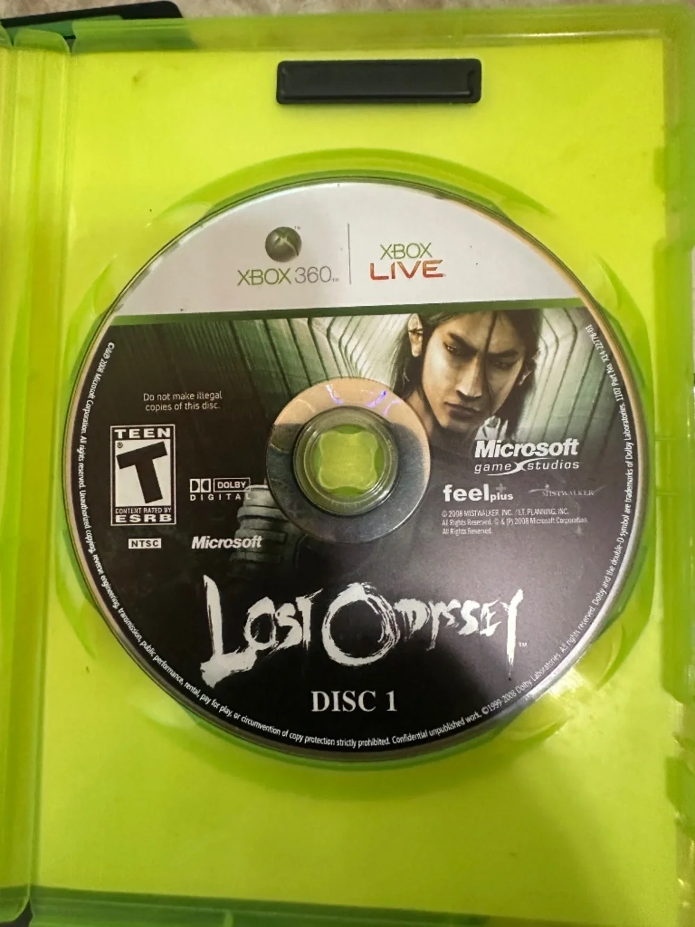 Lost Odyssey Microsoft Xbox 360 2008 CIB Complete 4 Disc Manual